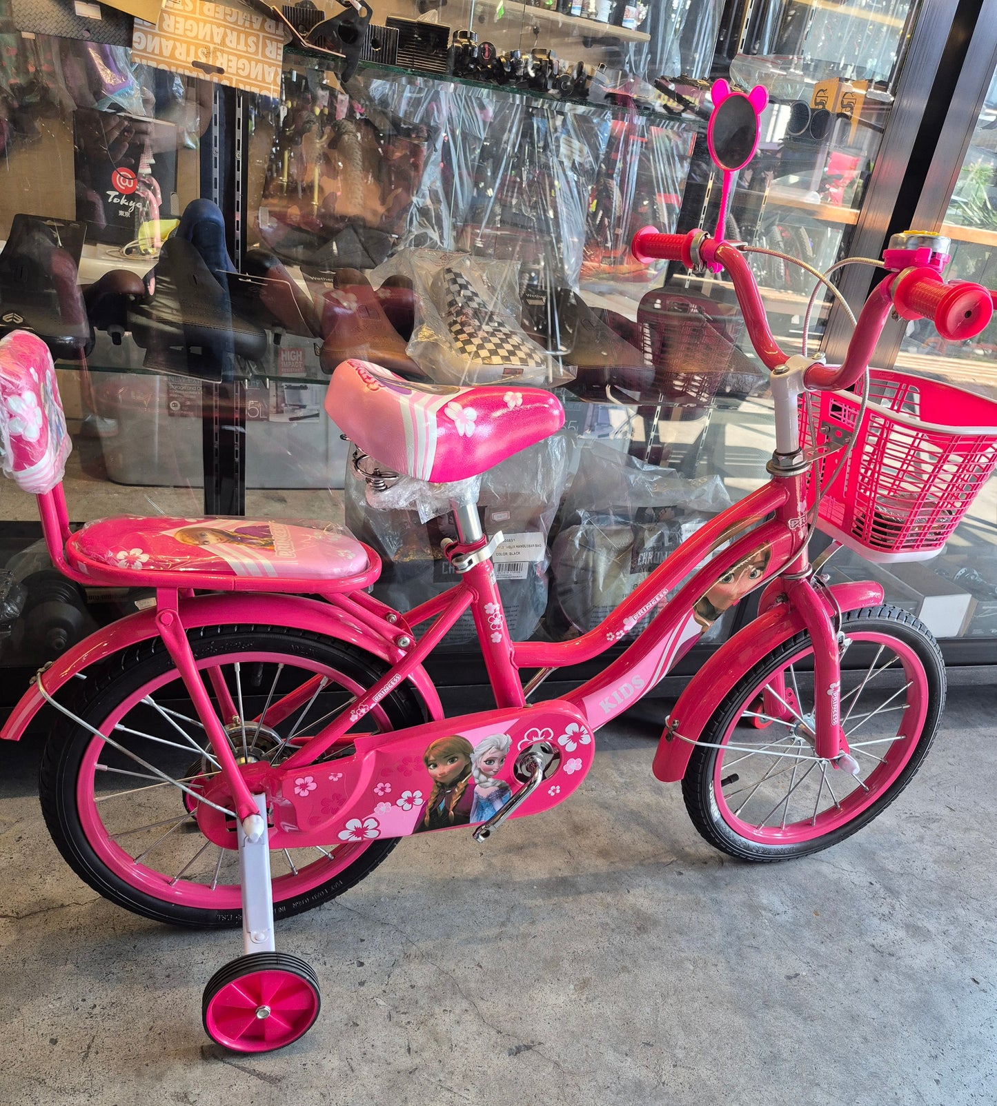 Bike 16 Frozen w/ Backseat (suitable for kids aged 4–5 years old)
