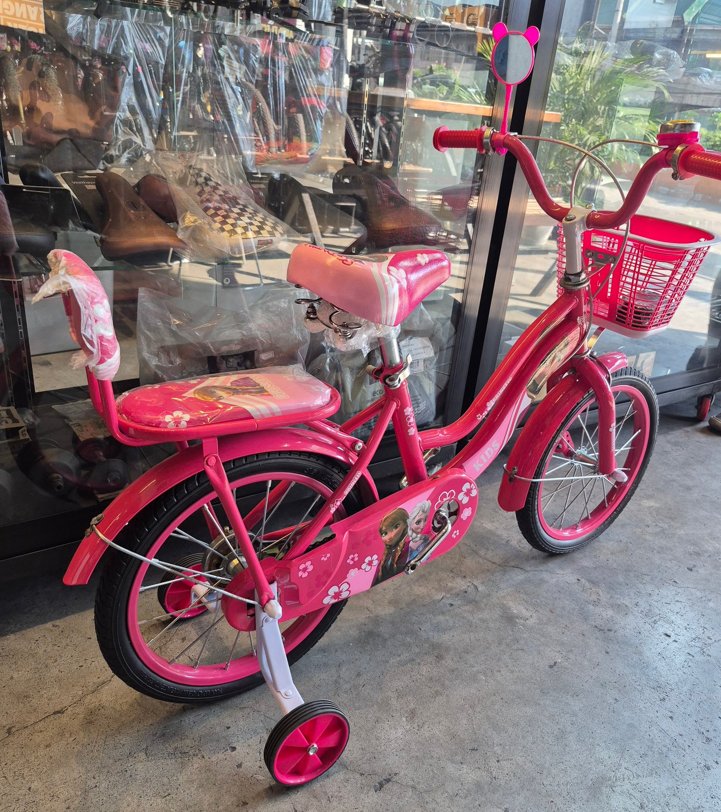 Bike 16 Frozen w/ Backseat (suitable for kids aged 4–5 years old)