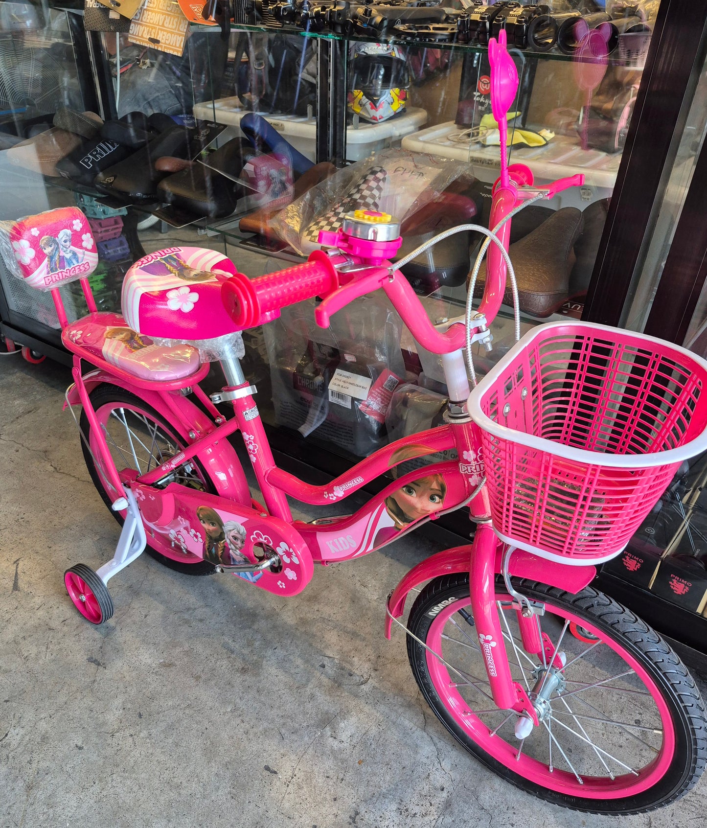 Bike 16 Frozen w/ Backseat (suitable for kids aged 4–5 years old)