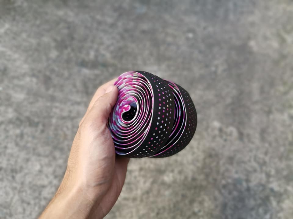 Bar Tapes - Leather type Black pink combi