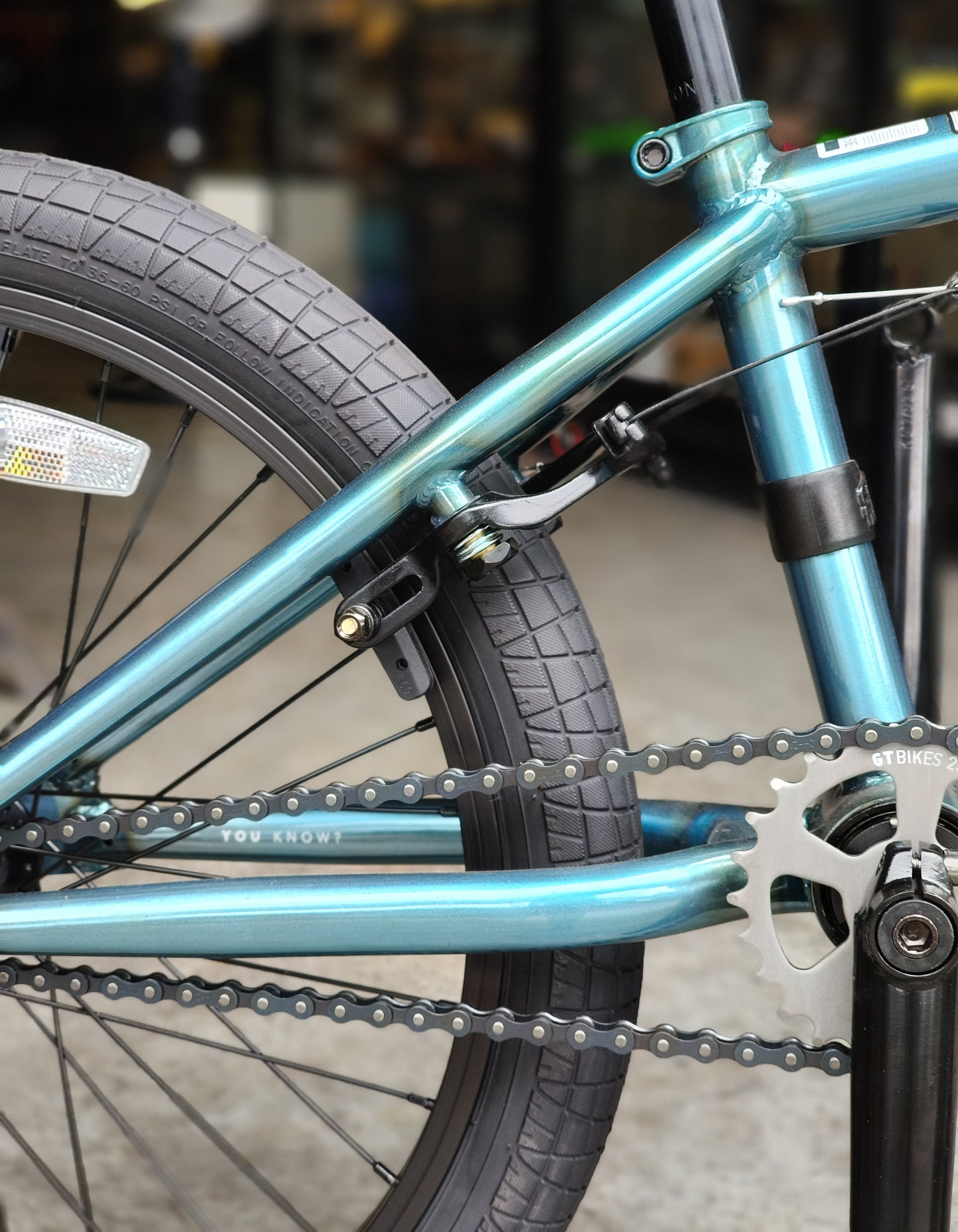 GT Bicycle Slammer BMX Bike Mint color Gyro Brake Setup