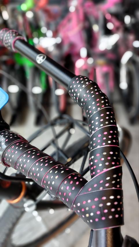 Bar Tapes - Leather type Black pink combi