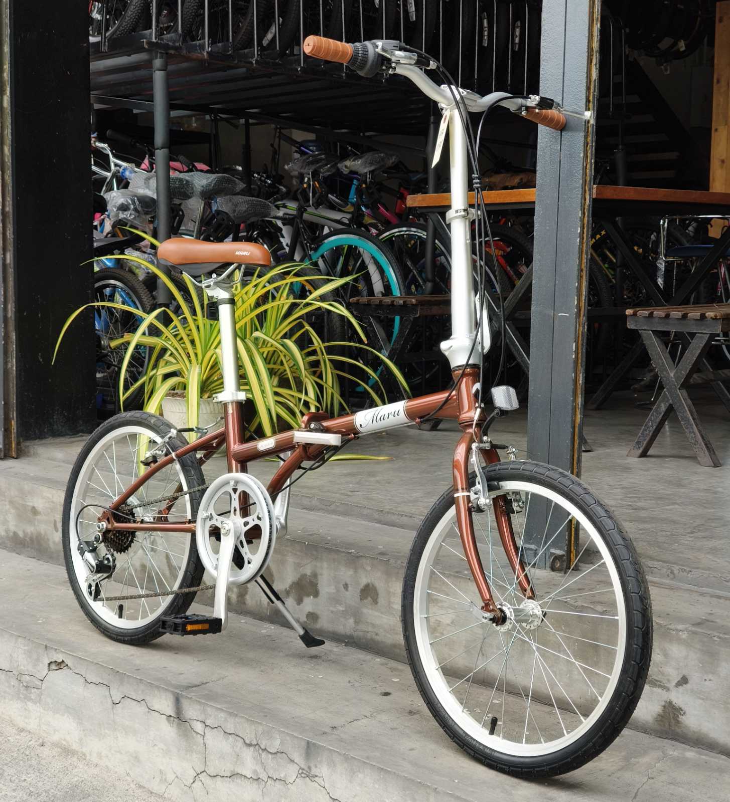 bmx foldable bicycle Folding Bike, Maru Haru Urban Series 20" Copper