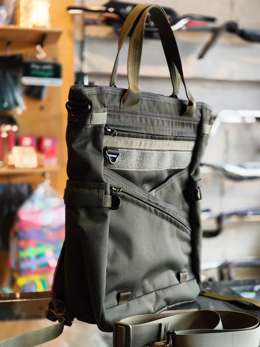Exonomad 3 in 1 Tote Bag Army Green (Backpack, Sling, Tote)