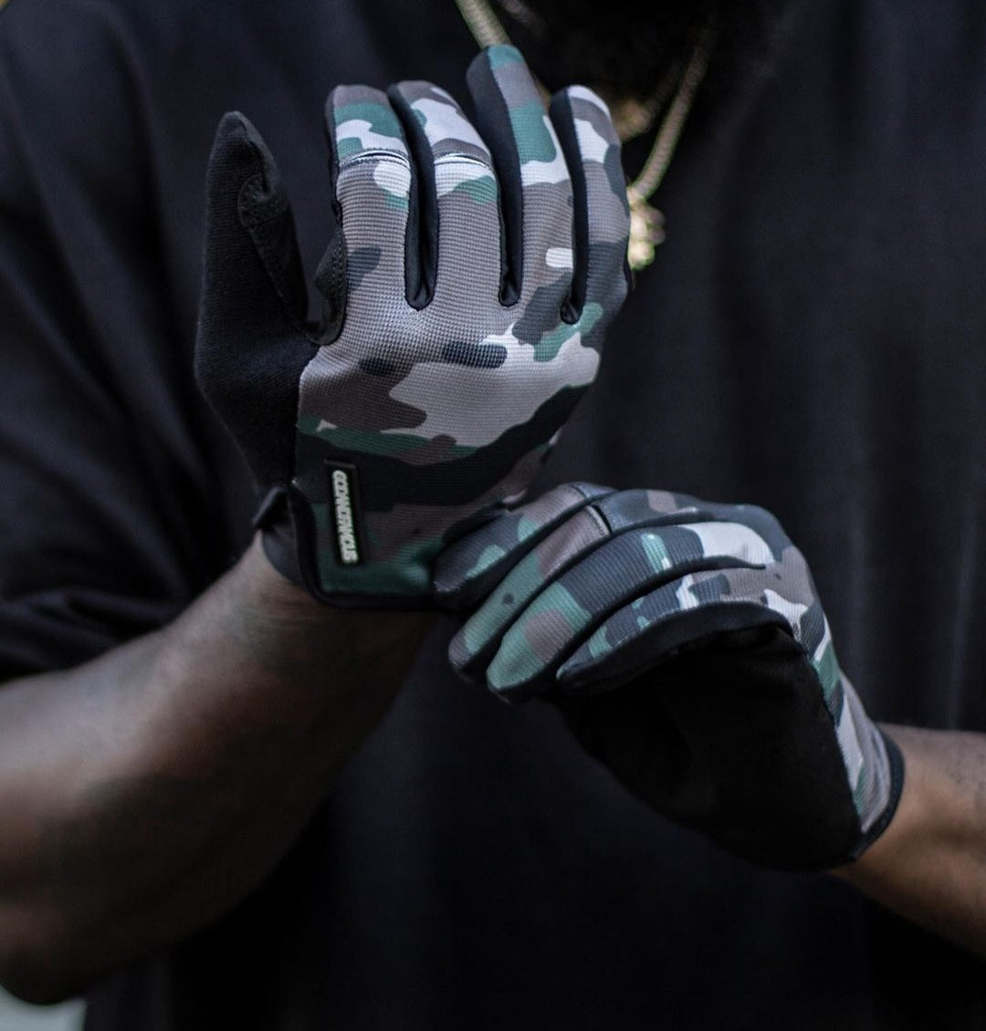 Godandfamous, Cycling Gloves Woodland Camo (sold by pair)
