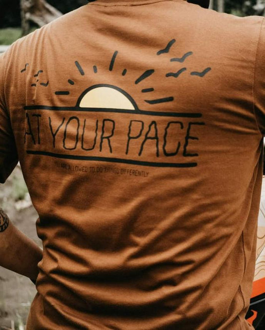 At Your Pace, Tshirt, Sunny Model, Brown