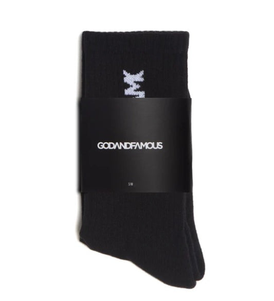 Godandfamous, Socks Crew - Black