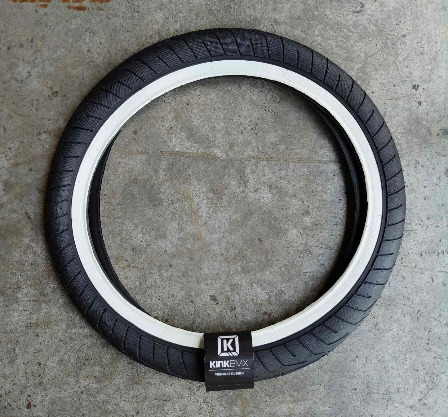 Kink BMX, Tire Sever 20 x 2.40 Black w/ White Side (sold by pair)