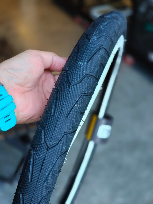 Kink BMX, Tire Sever 20 x 2.40 Black w/ White Side (sold by pair)