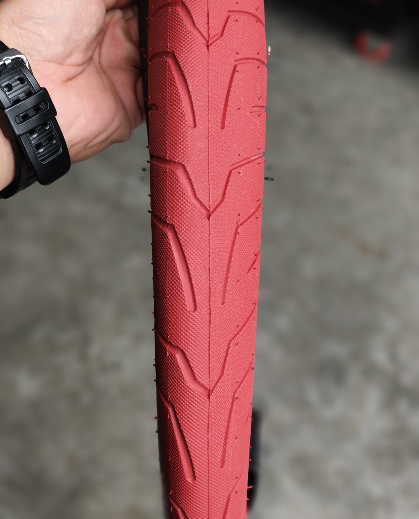 Kink BMX, Tire Sever 20 x 2.40, Red w/ Black walls (sold by pair)
