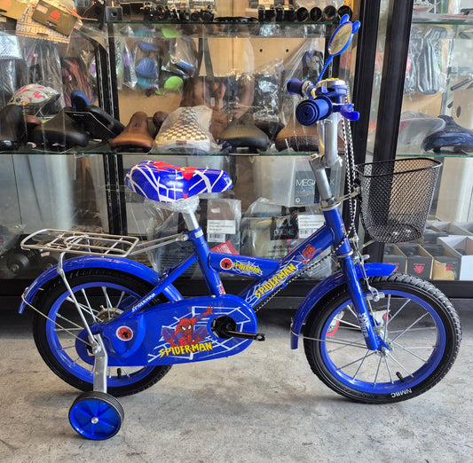 Bike 14 Spiderman (suitable for kids aged 3 to 4 years old)