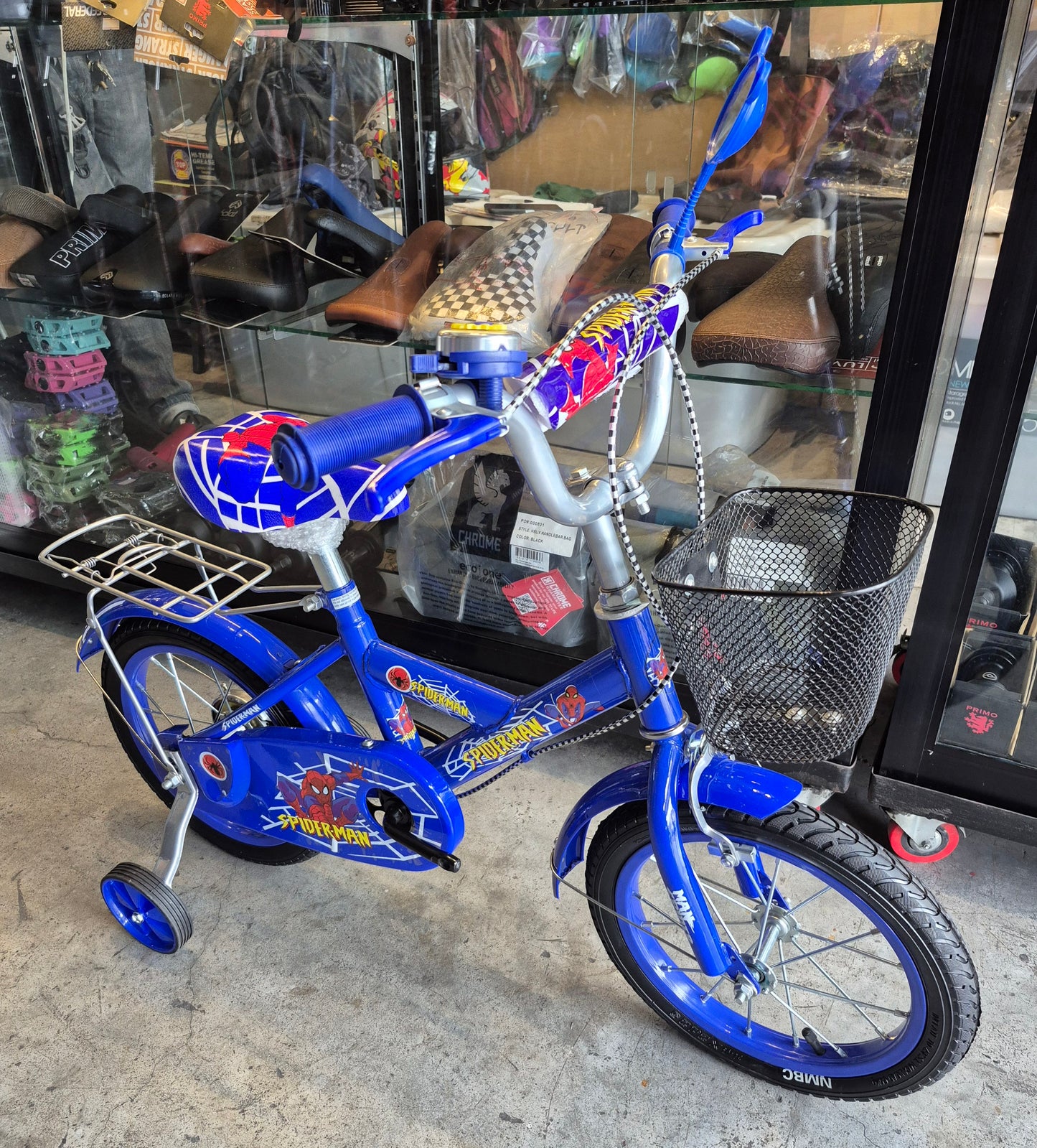 Bike 14 Spiderman (suitable for kids aged 3 to 4 years old)