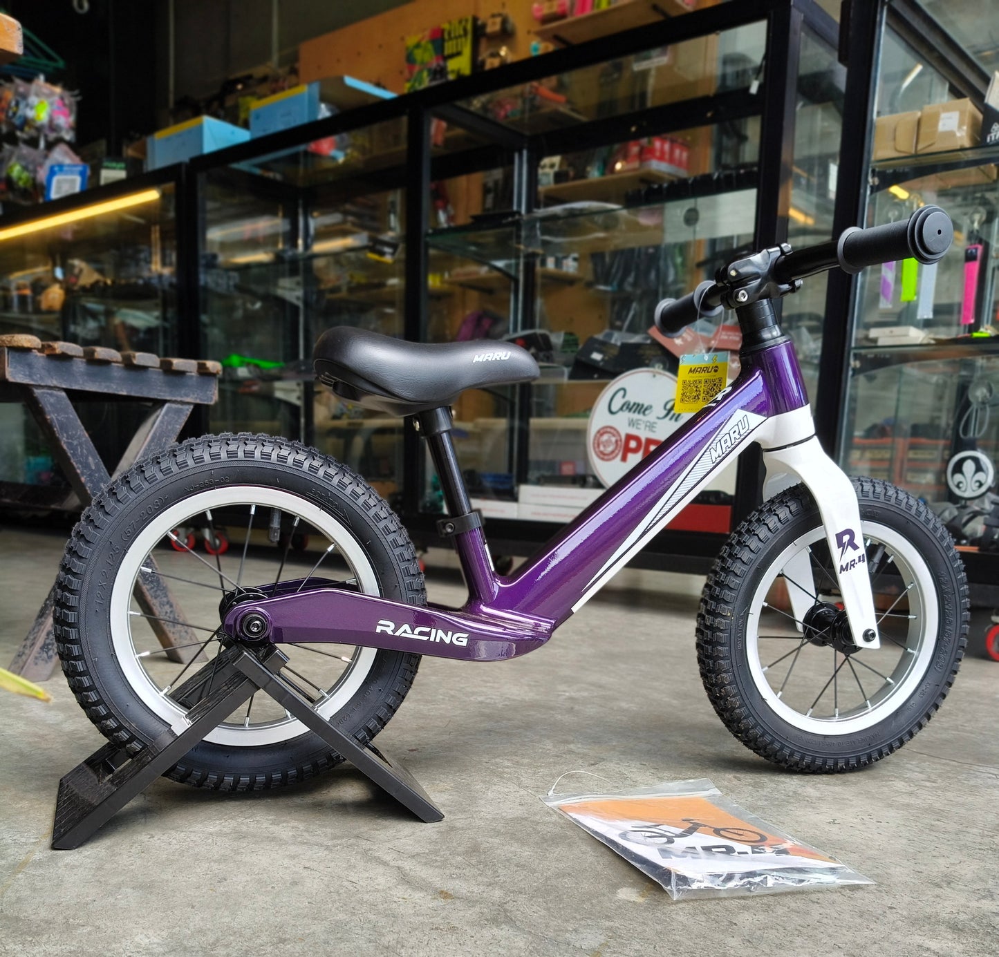 Bike 12 Maru Push bike MR4 Purple  (suitable for kids aged 2 to 3 years old)