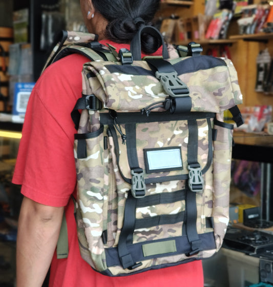 Backpack - Exonomad, Rolltop Green Camo