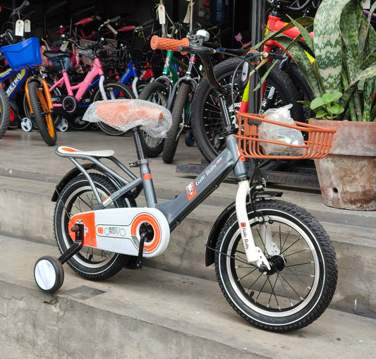 Bike 14 Gatebaby Silver (suitable for kids aged 3 to 4 years old)