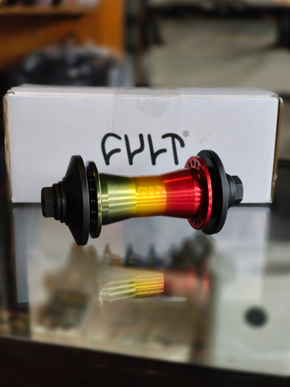 Cult - Crew Front Hub BMX w/ Guards RASTA