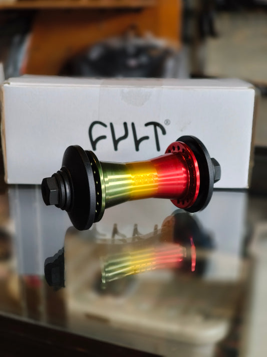 Cult - Crew Front Hub BMX w/ Guards RASTA