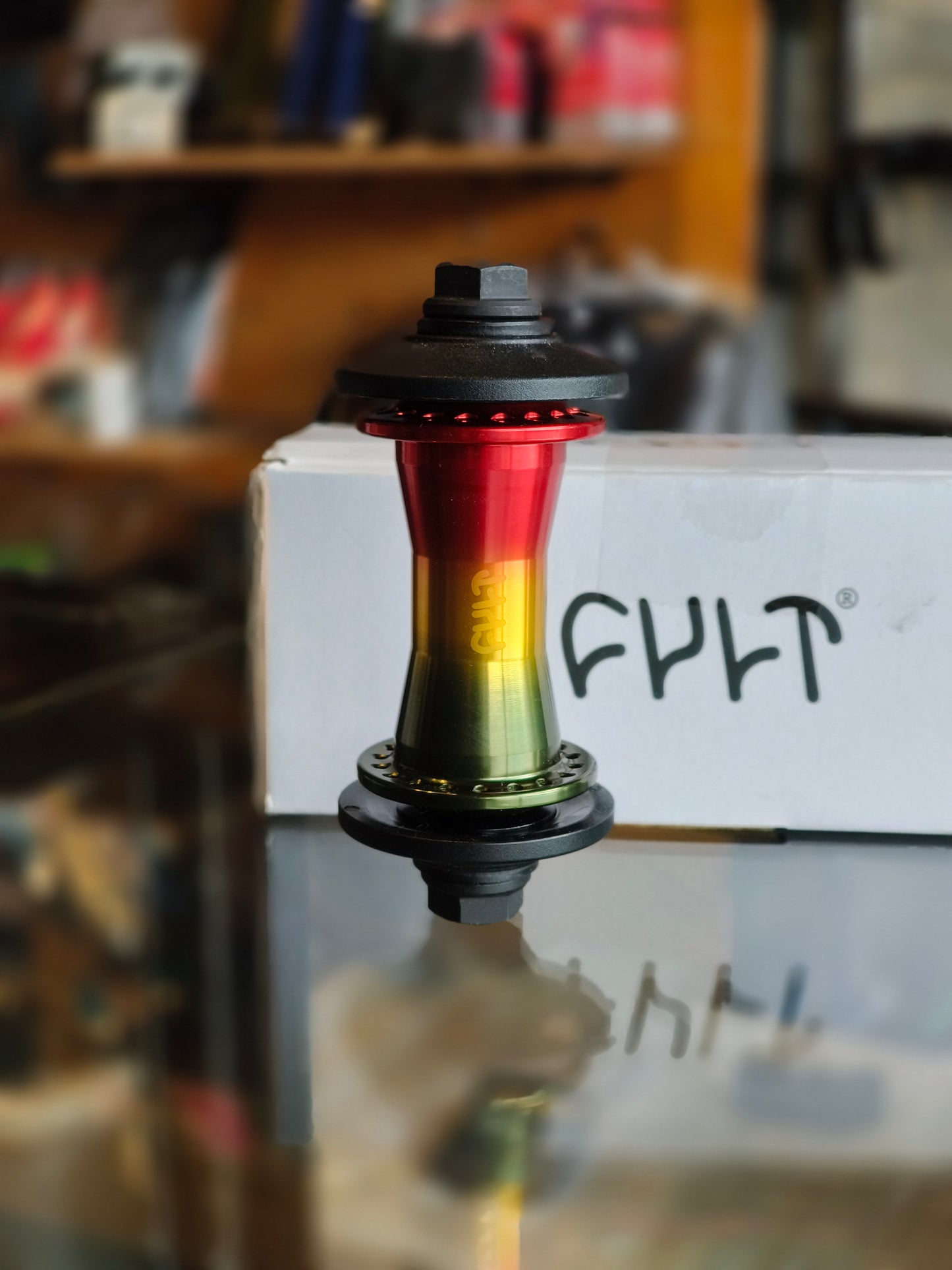 Cult - Crew Front Hub BMX w/ Guards RASTA