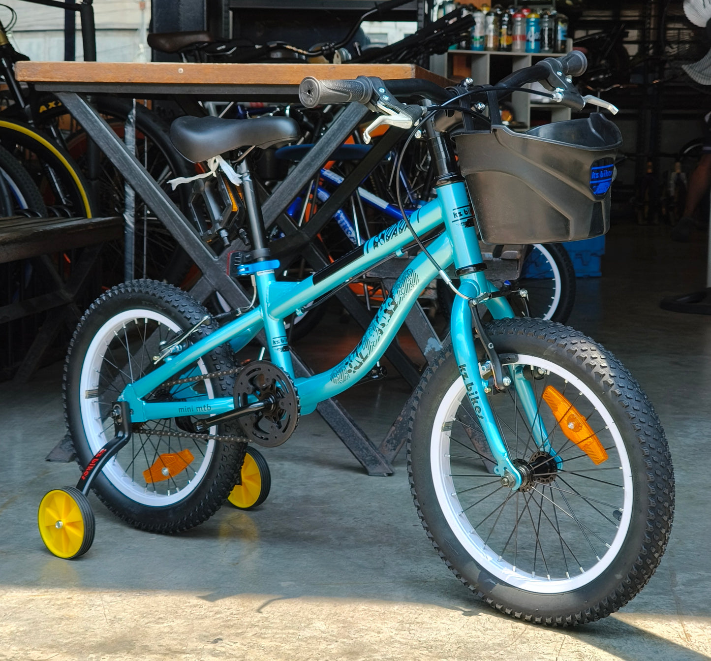 Bike 16 KZ Mtbike, Alloy Rims (suitable for kids aged 4–5 years old) Teal