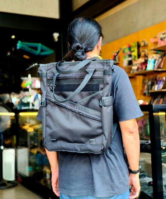 Exonomad 3 in 1 Tote Bag Black (Backpack, Sling, Tote)