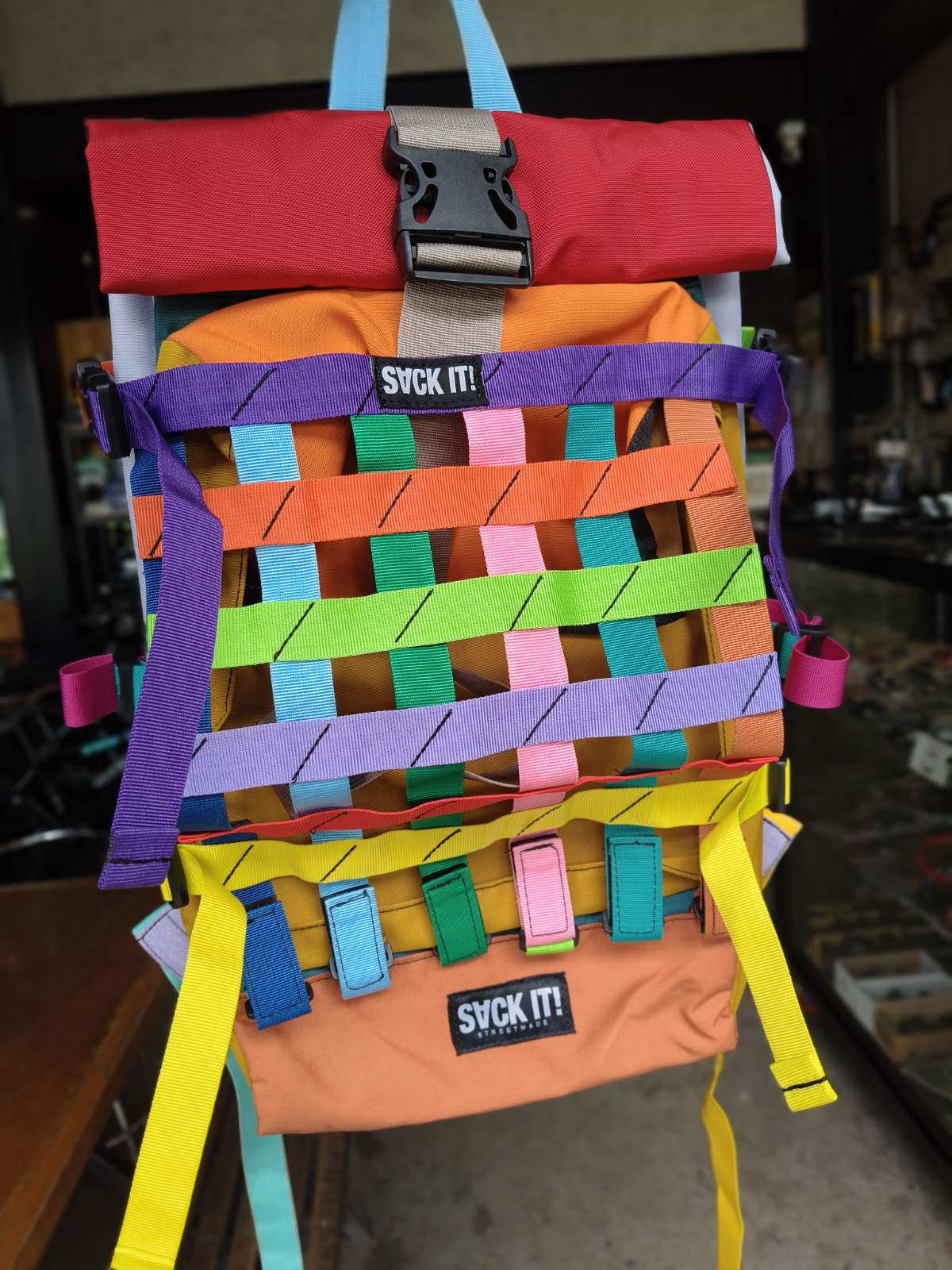 Backpack - Sack It, Rolltop Rasta