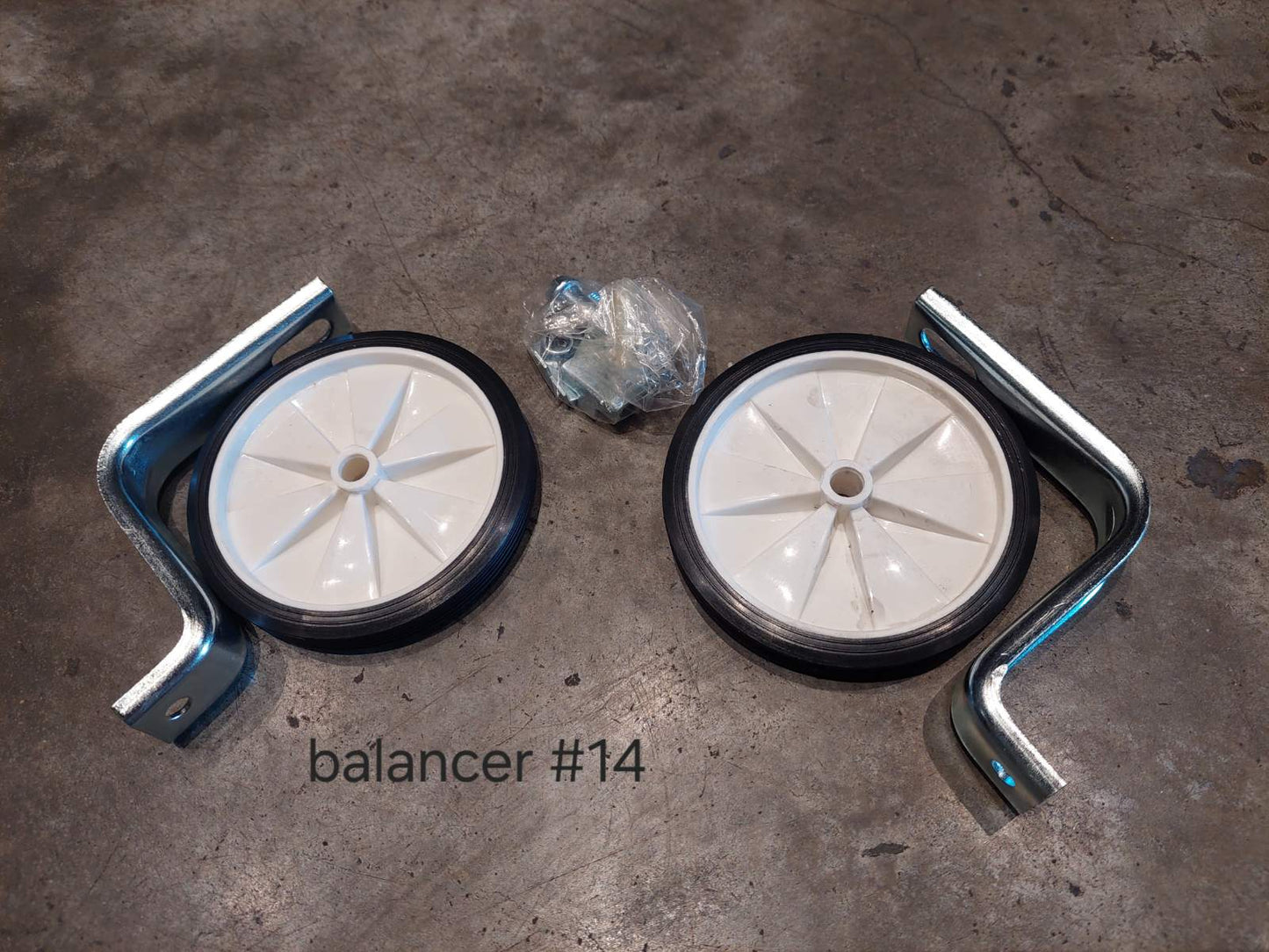 Bicycle training wheels/ balancer, available for kid bikes size 12, 14, 16 & 20, sold as set