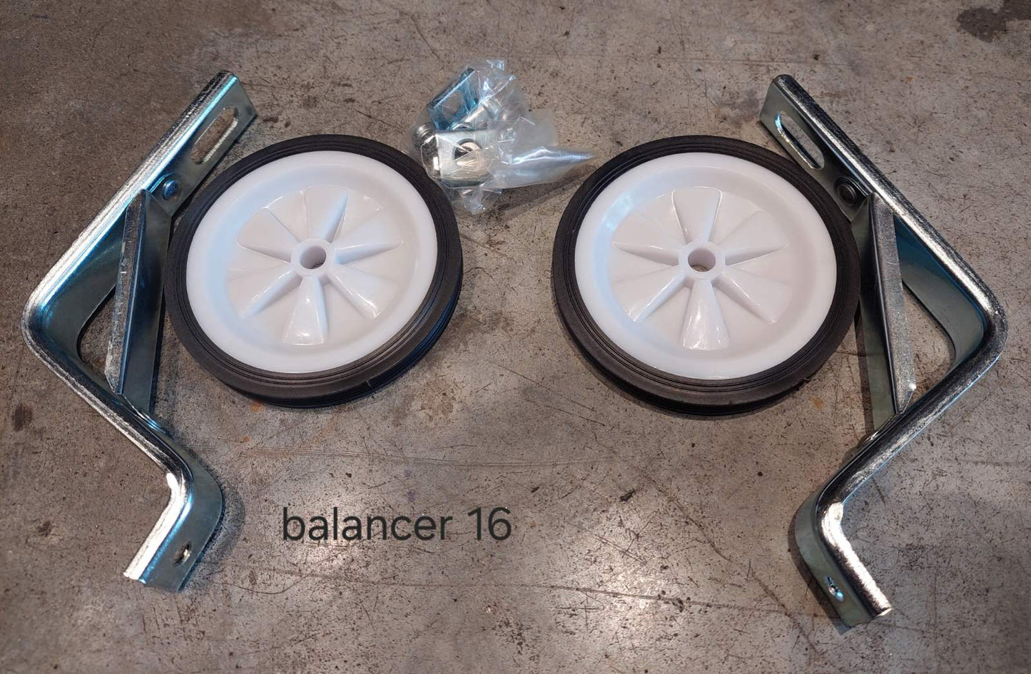 Bicycle training wheels/ balancer, available for kid bikes size 12, 14, 16 & 20, sold as set