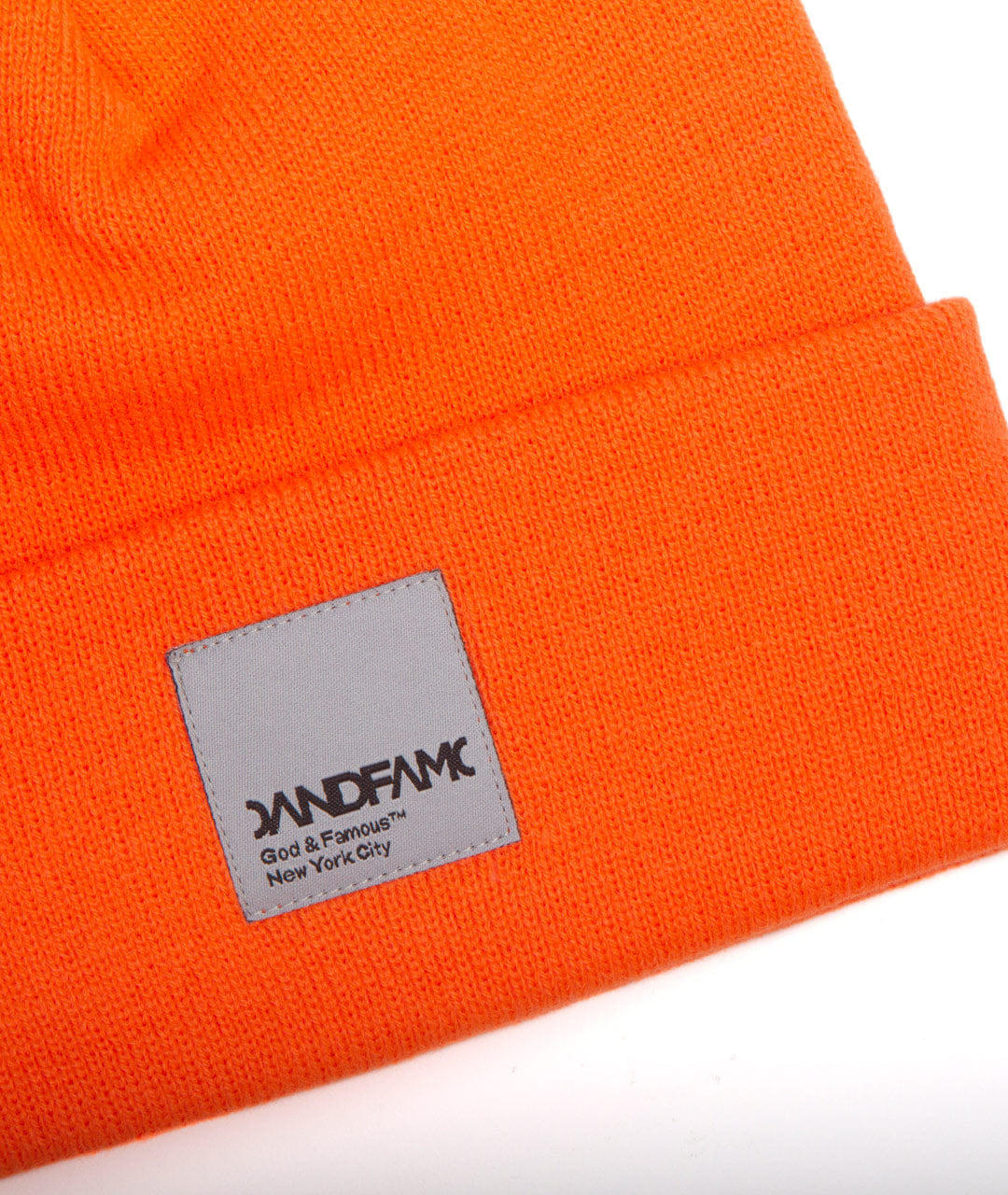 Godandfamous, Cap 1 Panel Watch Cap, Beanie - Blaze Orange