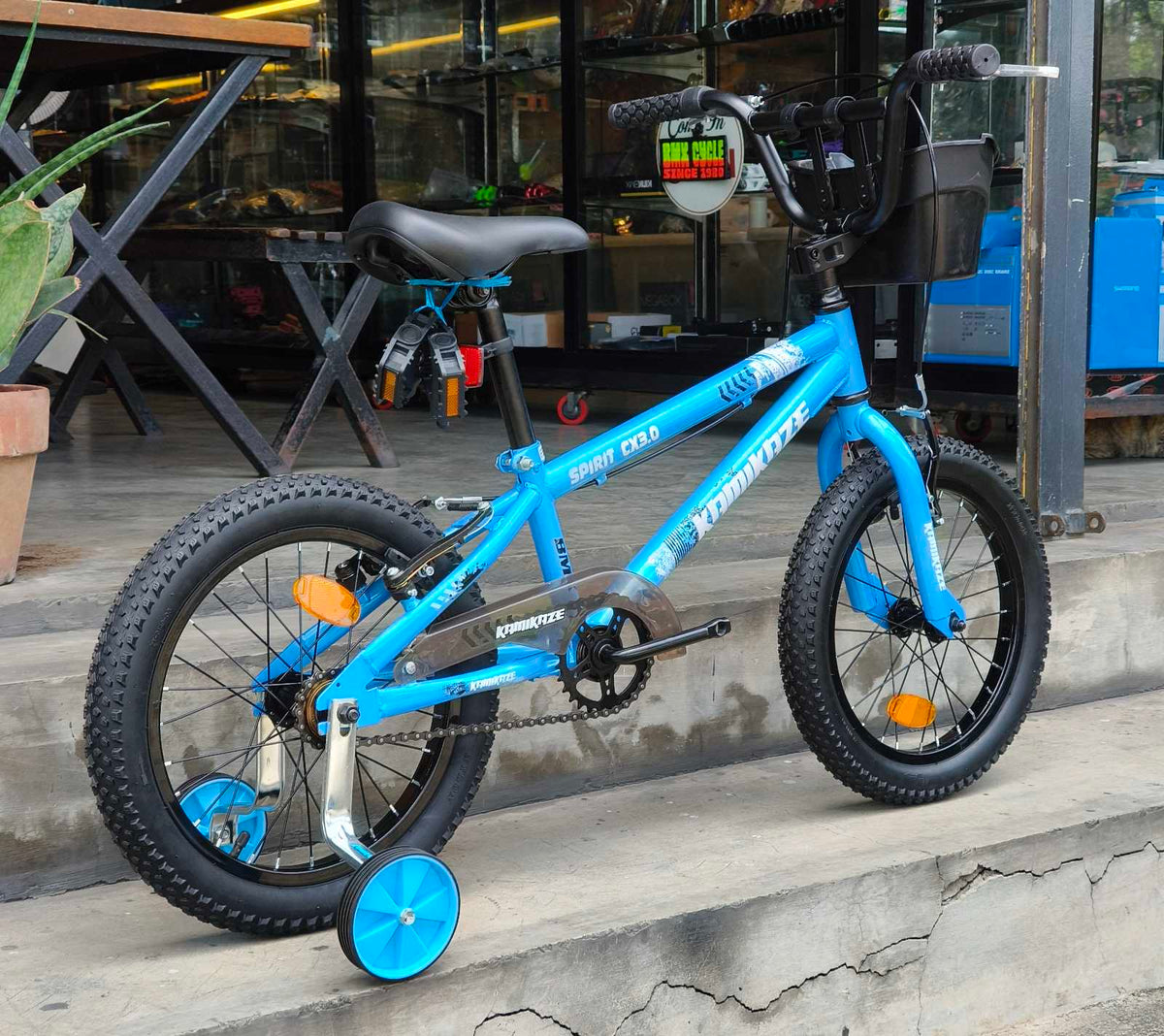 Bike 16 Kamikaze, Alloy Rims (suitable for kids aged 4–5 years old) Blue