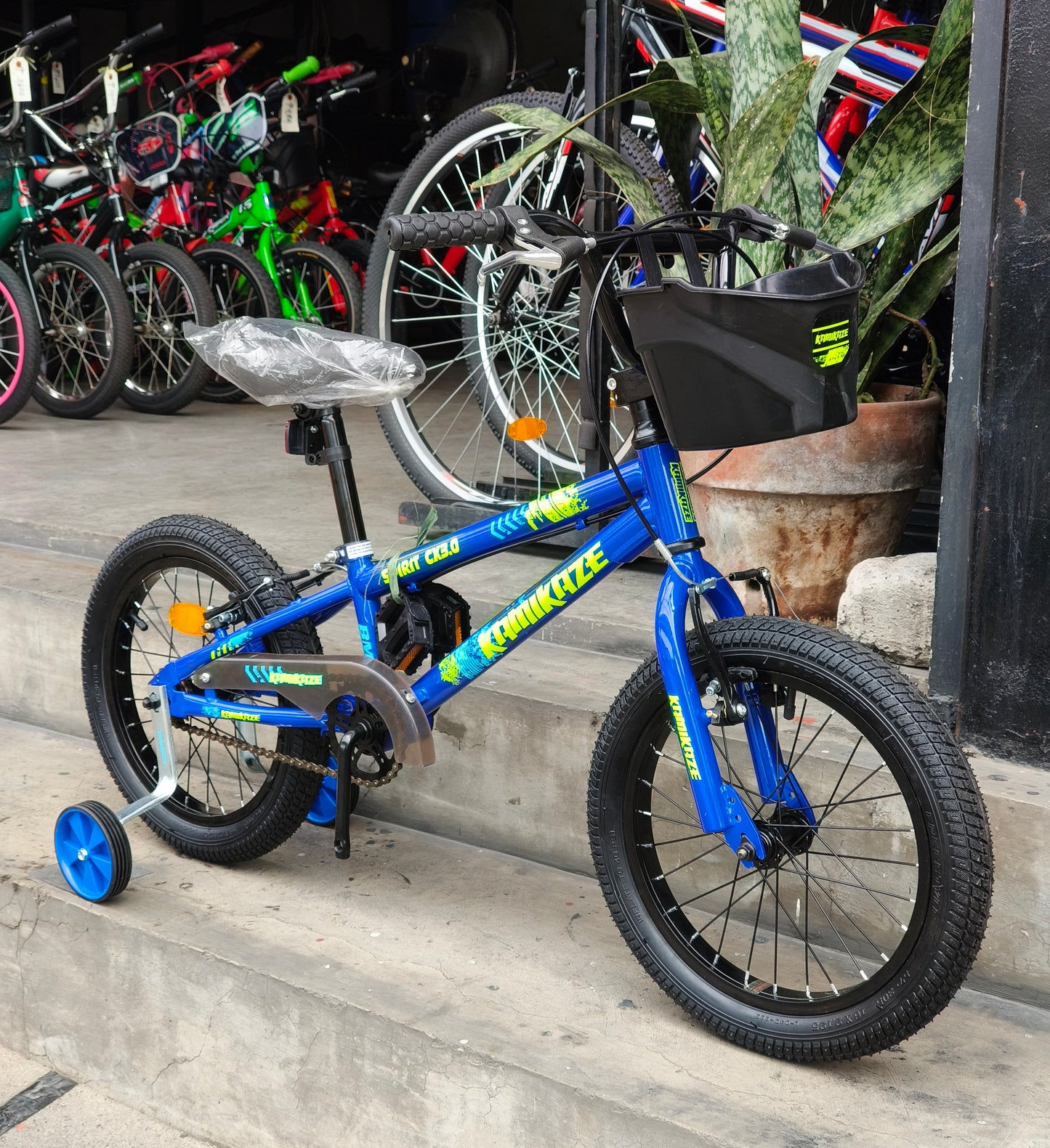 Bike 16 Kamikaze (suitable for kids aged 4–5 years old) Blue