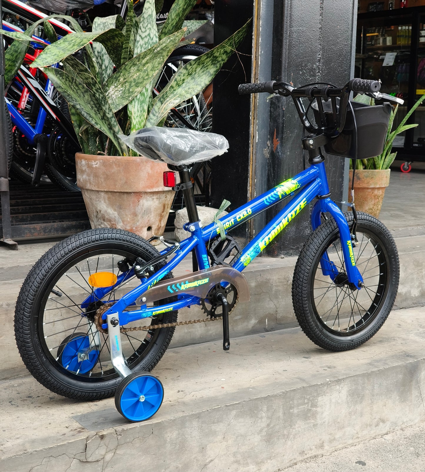 Bike 16 Kamikaze (suitable for kids aged 4–5 years old) Blue