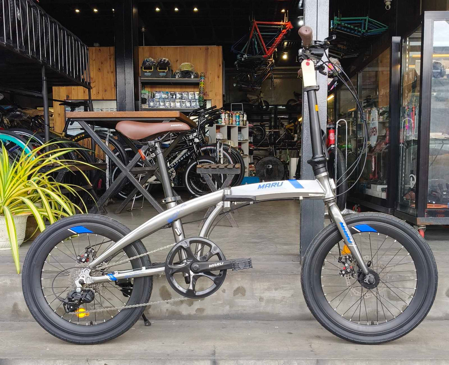 Folding Bike, Maru Sora 20", Alloy Disc Brake - Silver