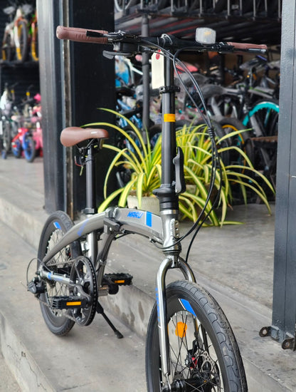 Folding Bike, Maru Sora 20", Alloy Disc Brake - Silver