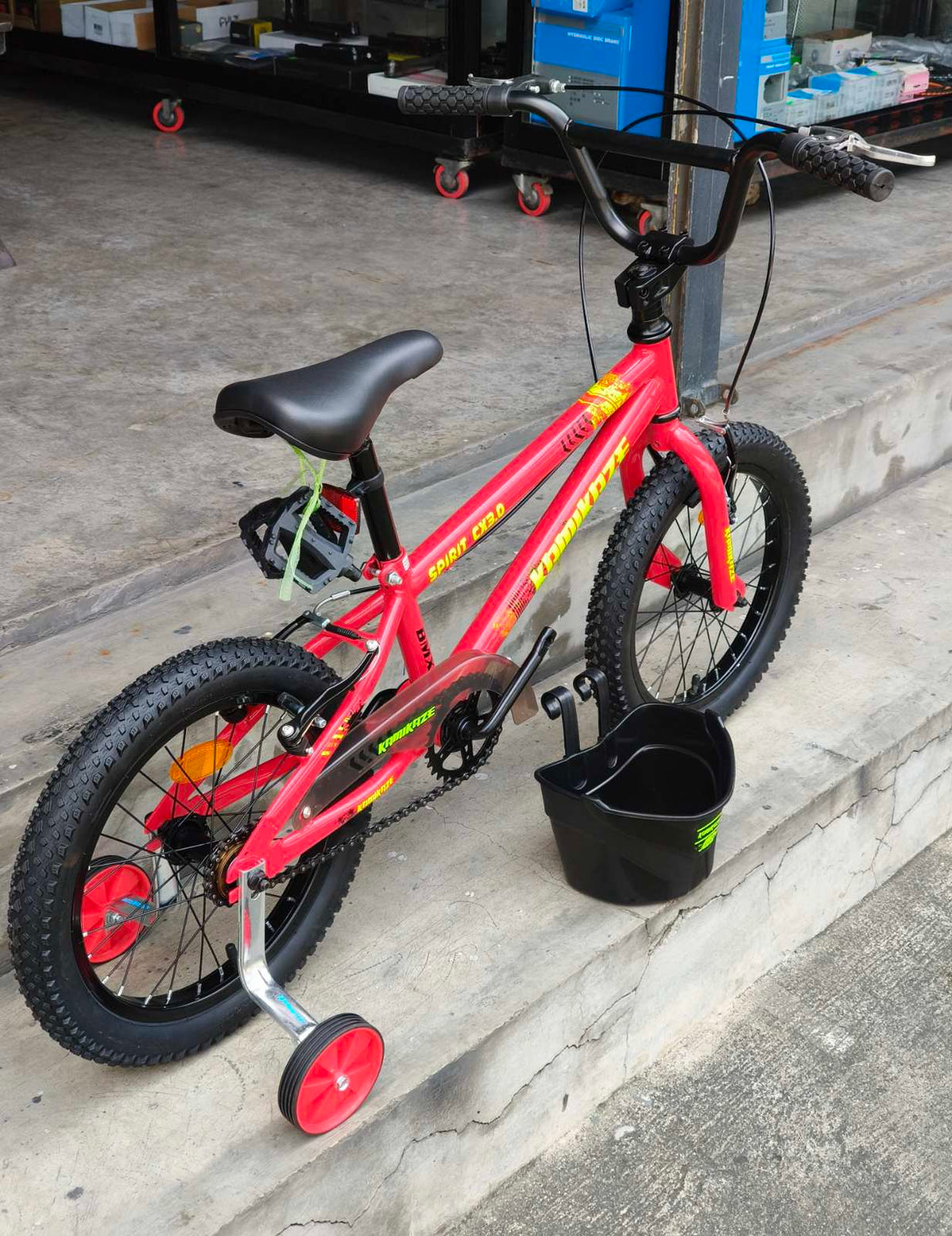 Bike 16 Kamikaze, Alloy Rims (suitable for kids aged 4–5 years old) Red