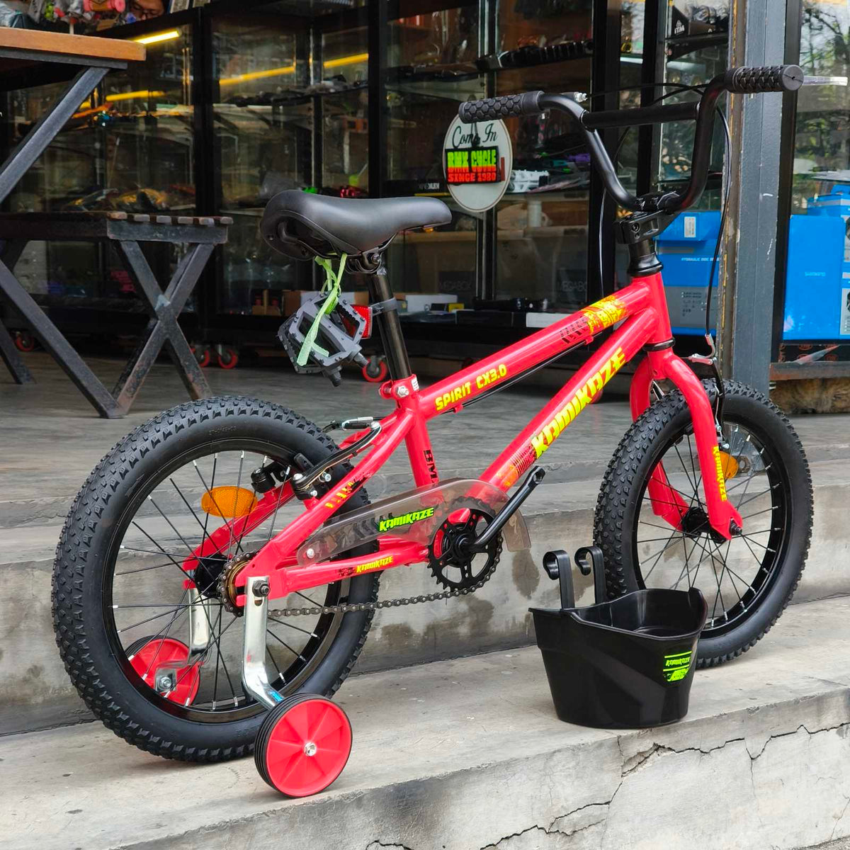 Bike 16 Kamikaze, Alloy Rims (suitable for kids aged 4–5 years old) Red
