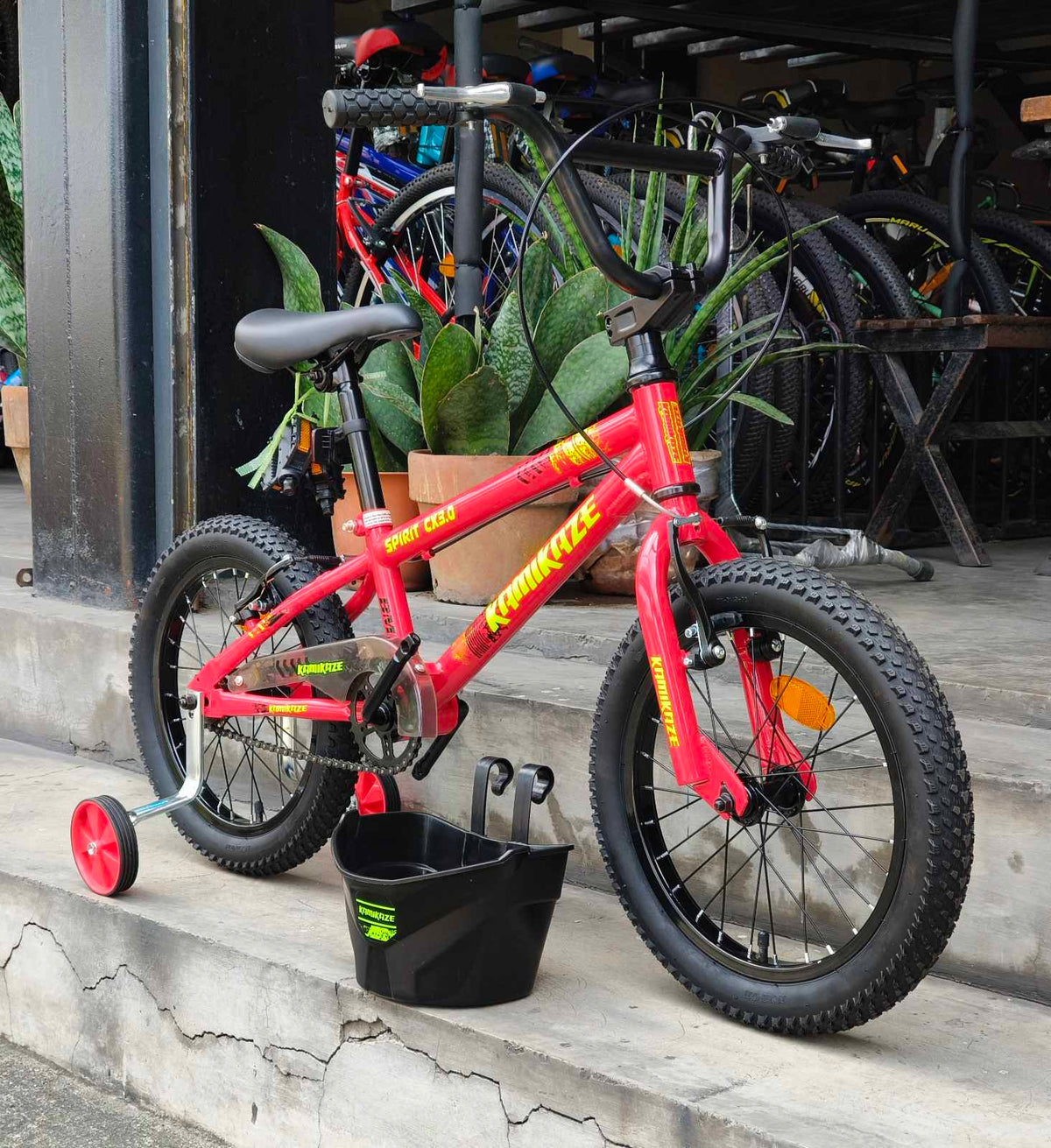 Bike 16 Kamikaze, Alloy Rims (suitable for kids aged 4–5 years old) Red