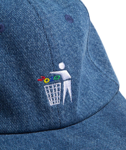 Godandfamous, Trash 6-Panel Hat, Denim Acidwash