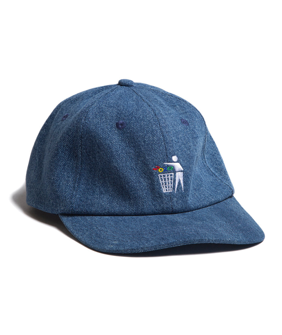 Godandfamous, Trash 6-Panel Hat, Denim Acidwash