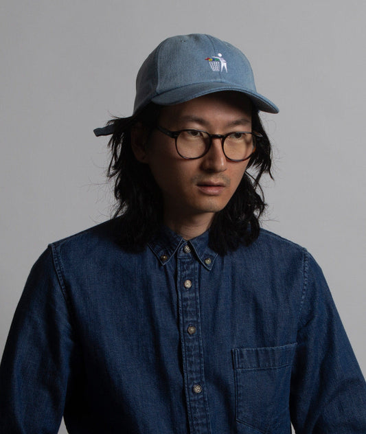 Godandfamous, Trash 6-Panel Hat, Denim Lightwash