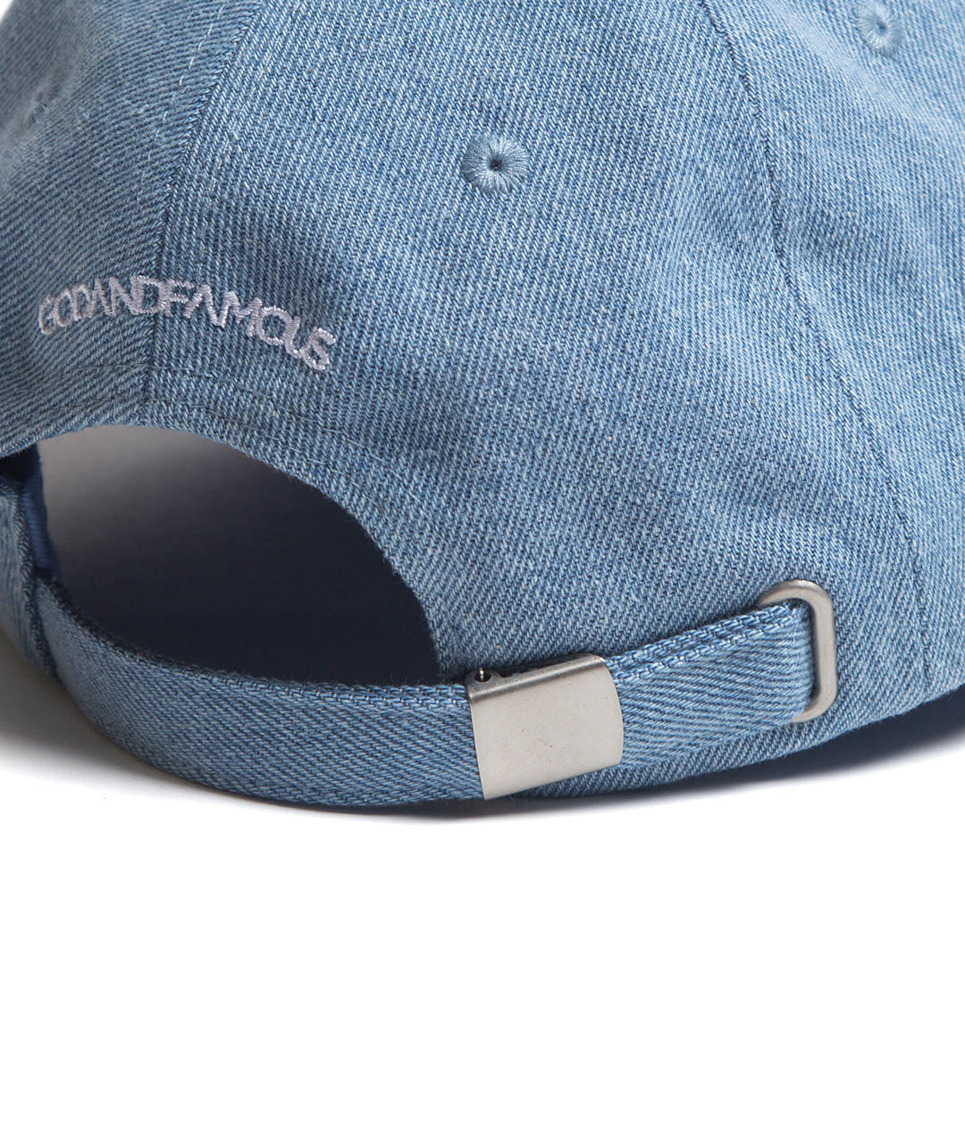 Godandfamous, Trash 6-Panel Hat, Denim Lightwash