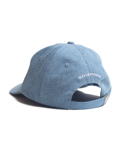 Godandfamous, Trash 6-Panel Hat, Denim Lightwash