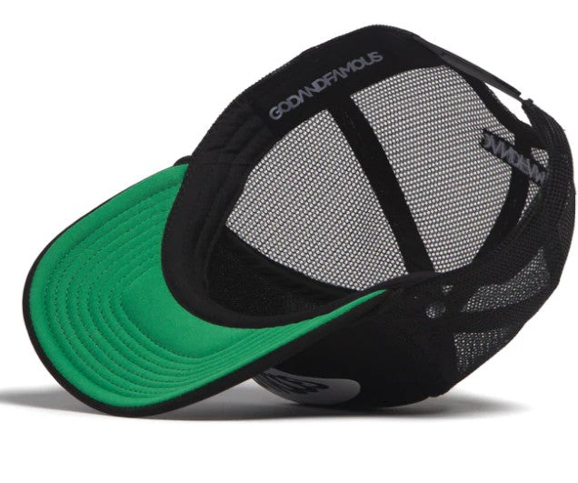 Godandfamous, Overland Mesh 5 panel Hat - Black