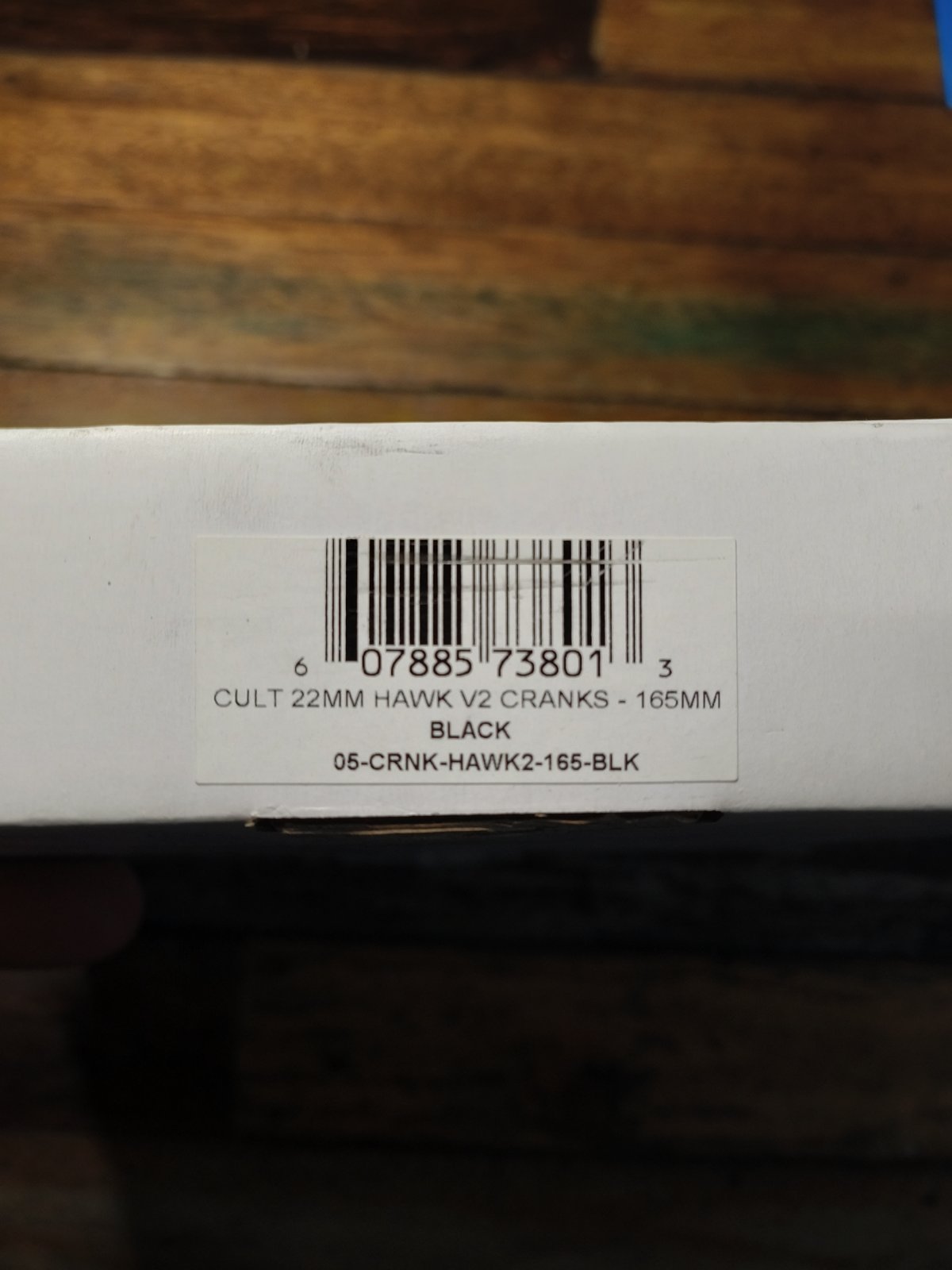 CULT HAWK BMX CRANKS V2 BLACK