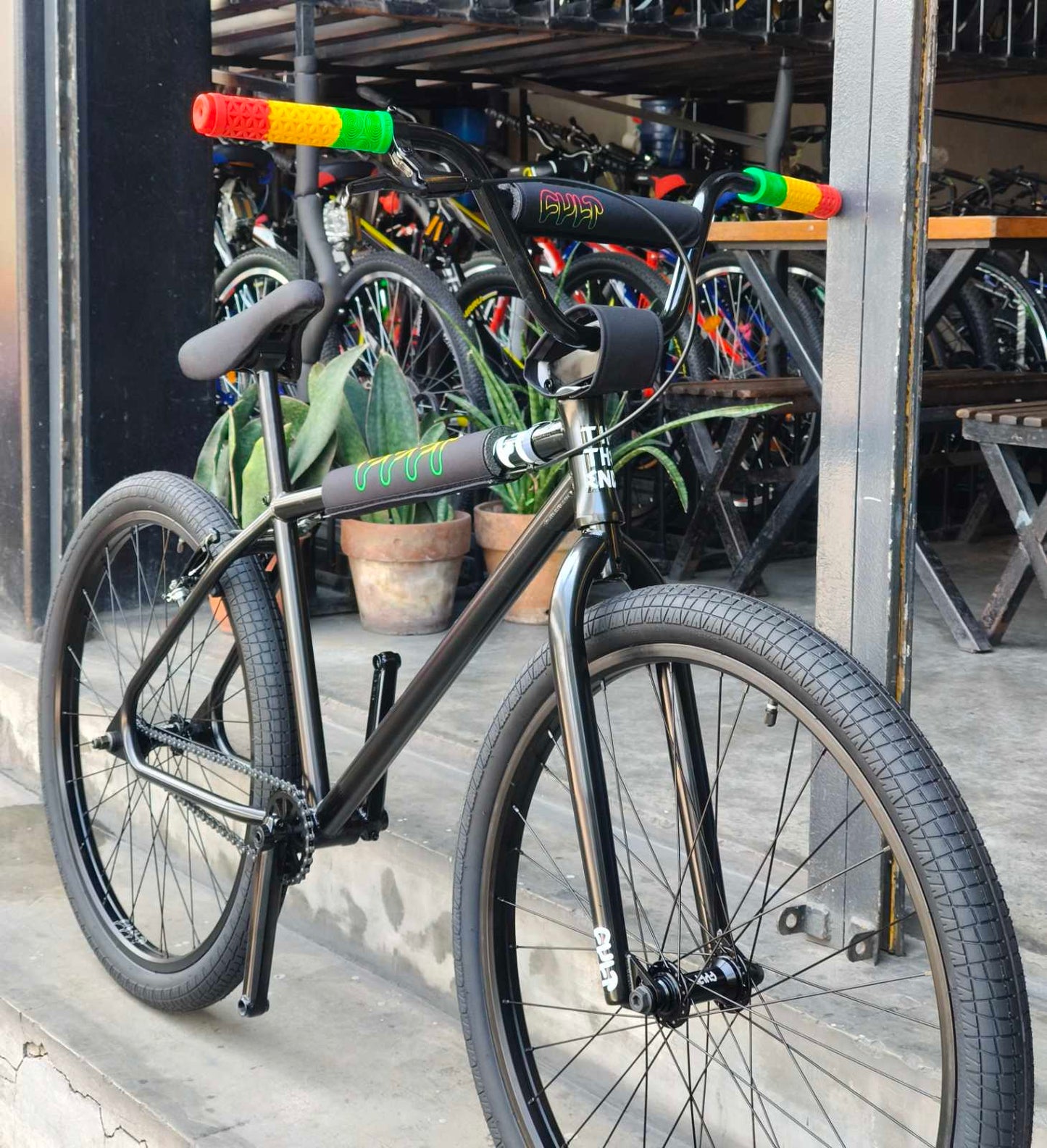CULT DEVOTION 26" CRUISER- Black / Rasta Colorway