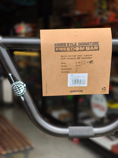 BSD Freedom BMX Bar, 2pc bar type, 9" rise