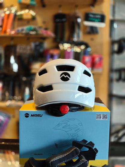 Kids Helmet Maru, Full face - Black White