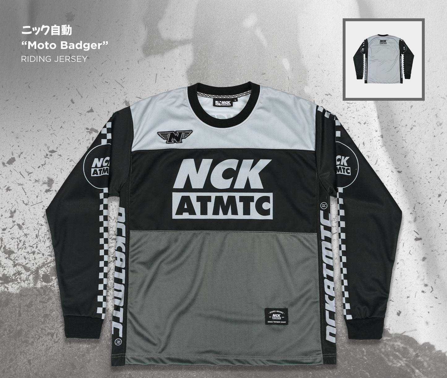 Nick Automatic, "Moto Badger 2.0" Riding Jersey - Black