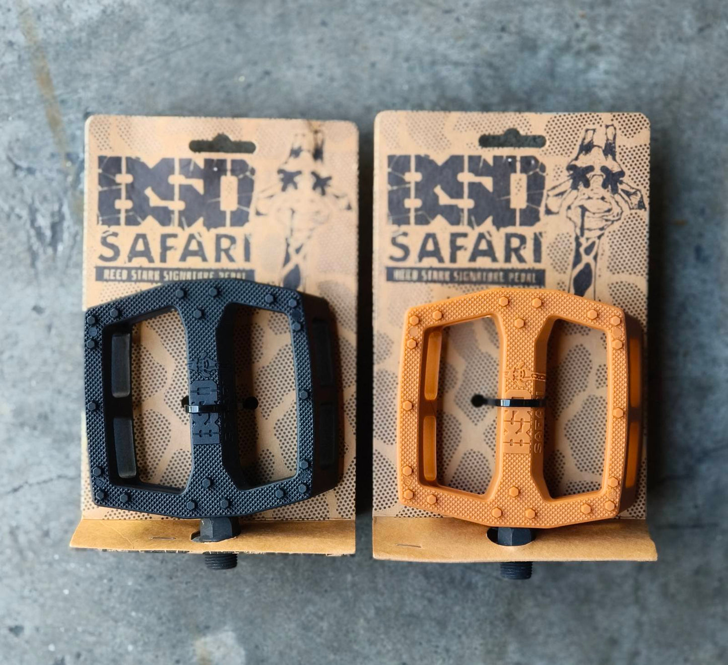 BSD SAFARI PEDALS - Available in Black & Dark Gum