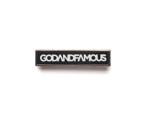 Godandfamous, Enamel Pin - Box Logo