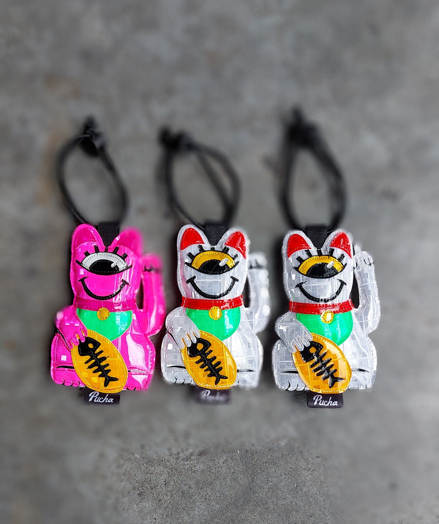 Pucha, Reflector Lucky Cat / Snake (available in various designs)